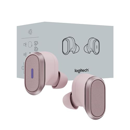 Logitech Zone True Wireless Bluetooth Noise Canceling Earbuds with Microphone, Hybrid ANC, Transparency Mode, Certified for Microsoft Teams, Zoom, Google Meet, Google Voice - Rose | Amazon (US)