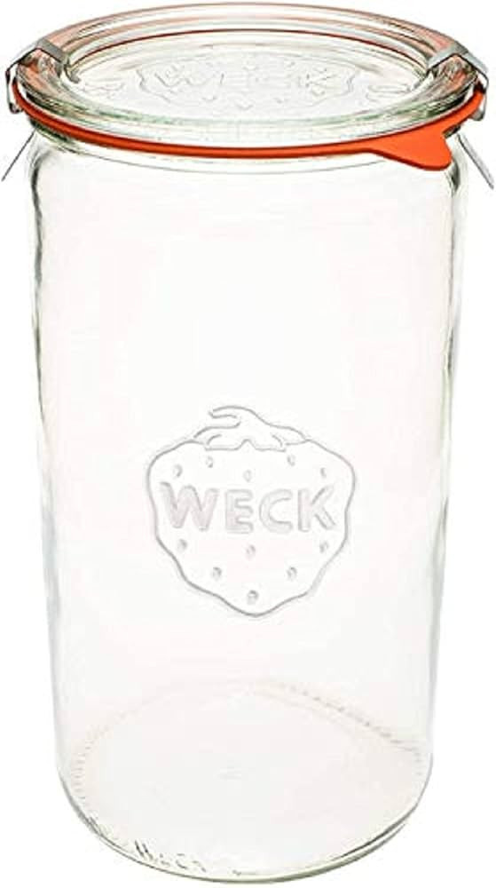 Weck Jar 974 – 1.5L Glass Jars with Large Storage Capacity – Preserving Jars with Airtight Li... | Amazon (US)