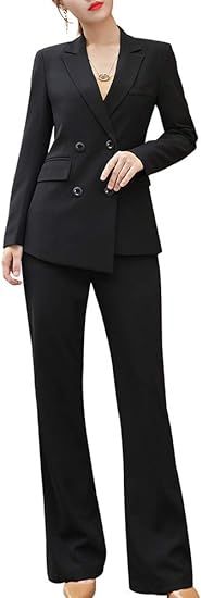 SUSIELADY Women's Blazer Suits Two Piece Solid Work Pant Suit for Women Business Office Lady Suit... | Amazon (US)