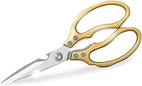 AWinjoy Kitchen Scissors, Heavy Duty Sharp Kitchen Shears Dishwasher Safe ,Gold Kitchen Accessories  | Amazon (US)