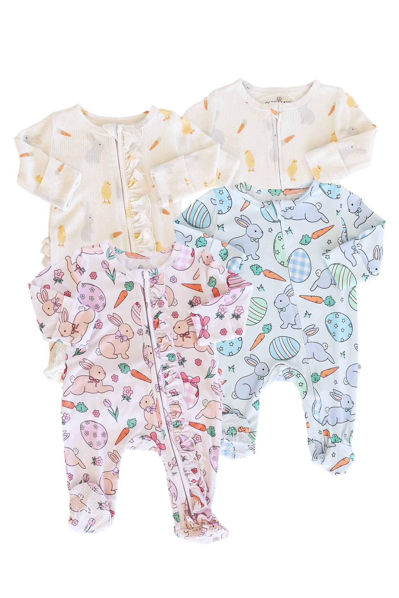 Easter Zipper Footies | Caden Lane