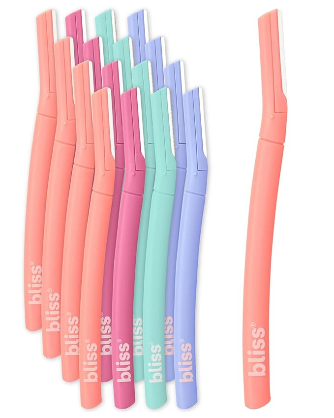 Bliss Dermaplaning Tool - 16 Pack Dermaplaning Razor Microblades: Peach Fuzz Facial Hair Removal,... | Amazon (US)
