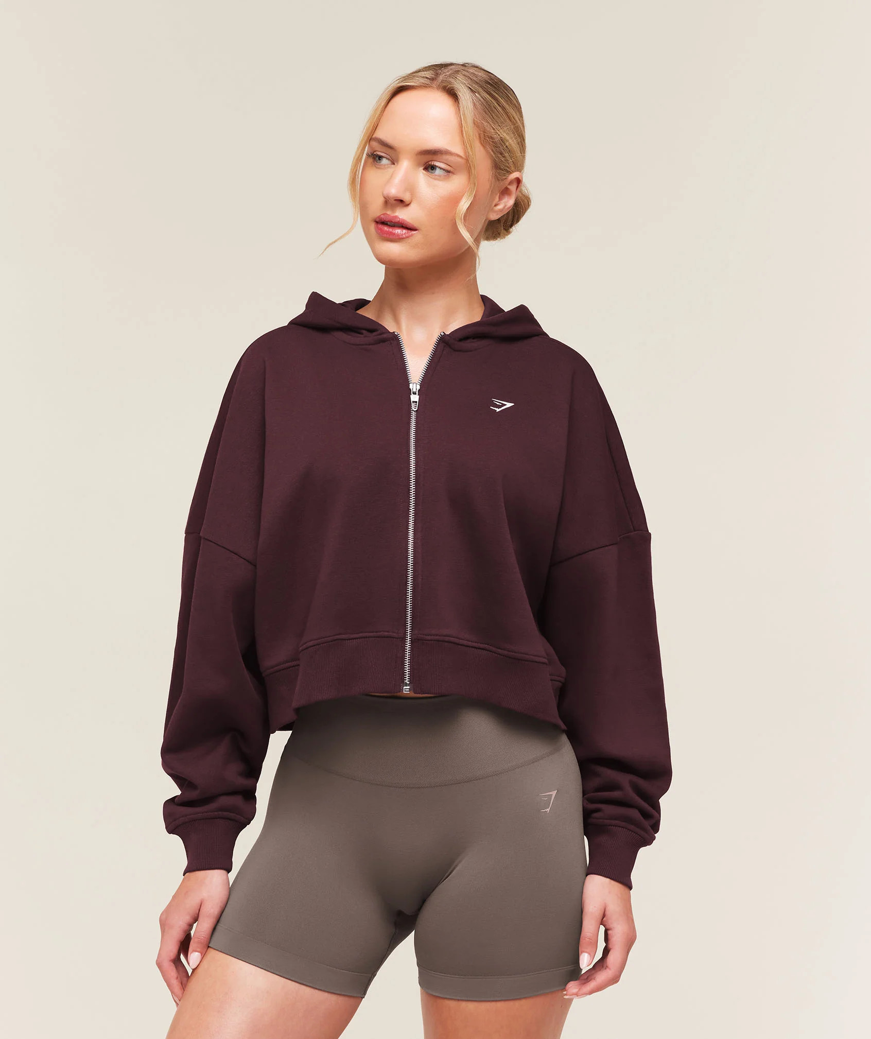 Training Oversized Boxy Zip Through Hoodie | Gymshark US