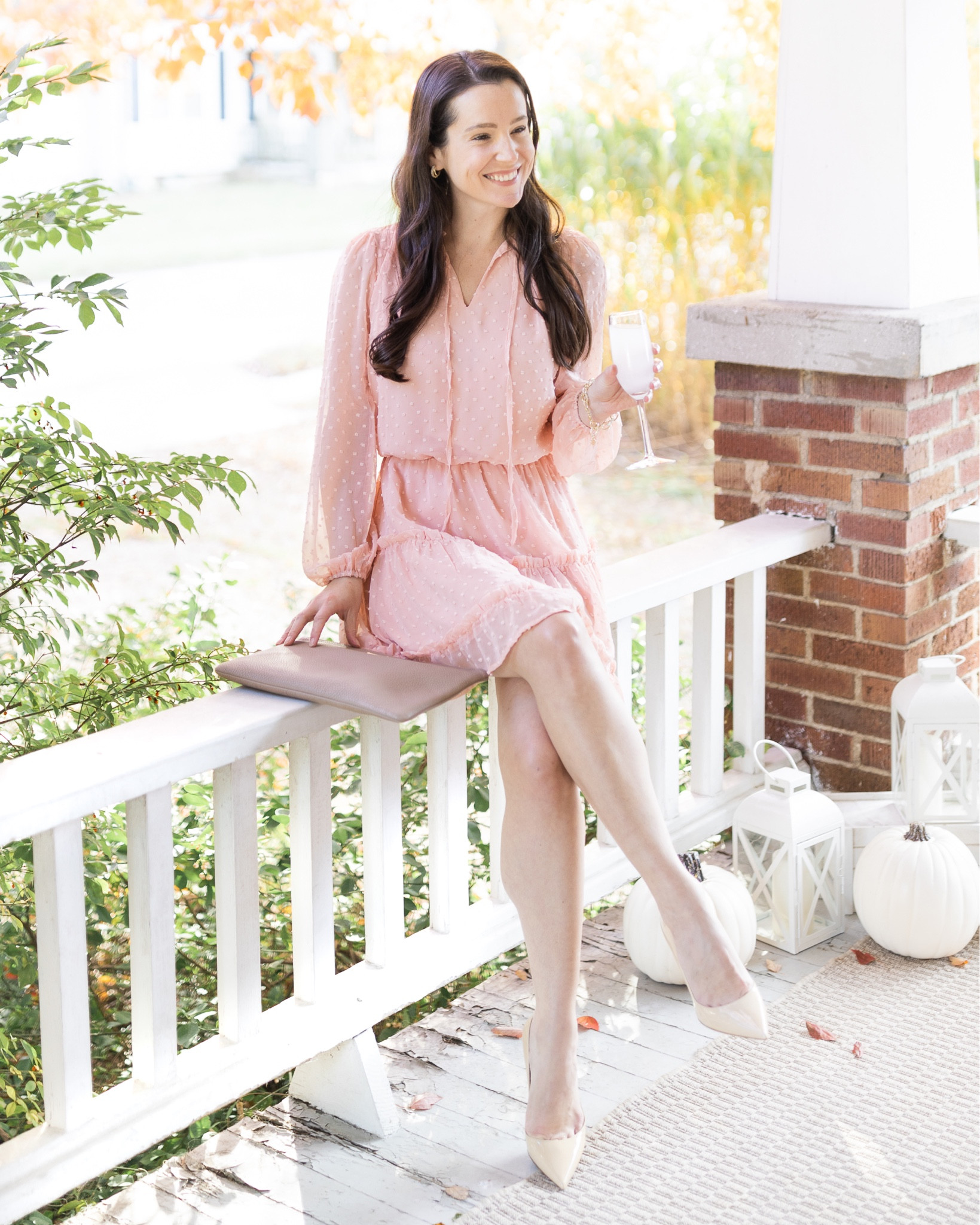 My fall wedding uniform 🥂 I own this pretty @amazonfashion fall dress in 3 colors and wear them every chance I get. The higher waist is so flattering (I'm 5'6", wearing a size small), and the length is perfect for a fall wedding guest dress or holiday party outfit!⁠
⁠
Tap the link in my profile to shop (👉🏻 @stephanieziajka) or follow me on the LTK app for outfit details! FYI- dress fits TTS, and this pattern is called dot pink 💞 

#LTKunder50 #LTKSeasonal