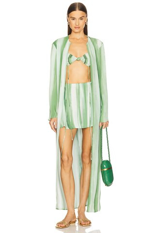 Cult Gaia Mendel Duster in Calla Lily Painted Stripe from Revolve.com | Revolve Clothing (Global)