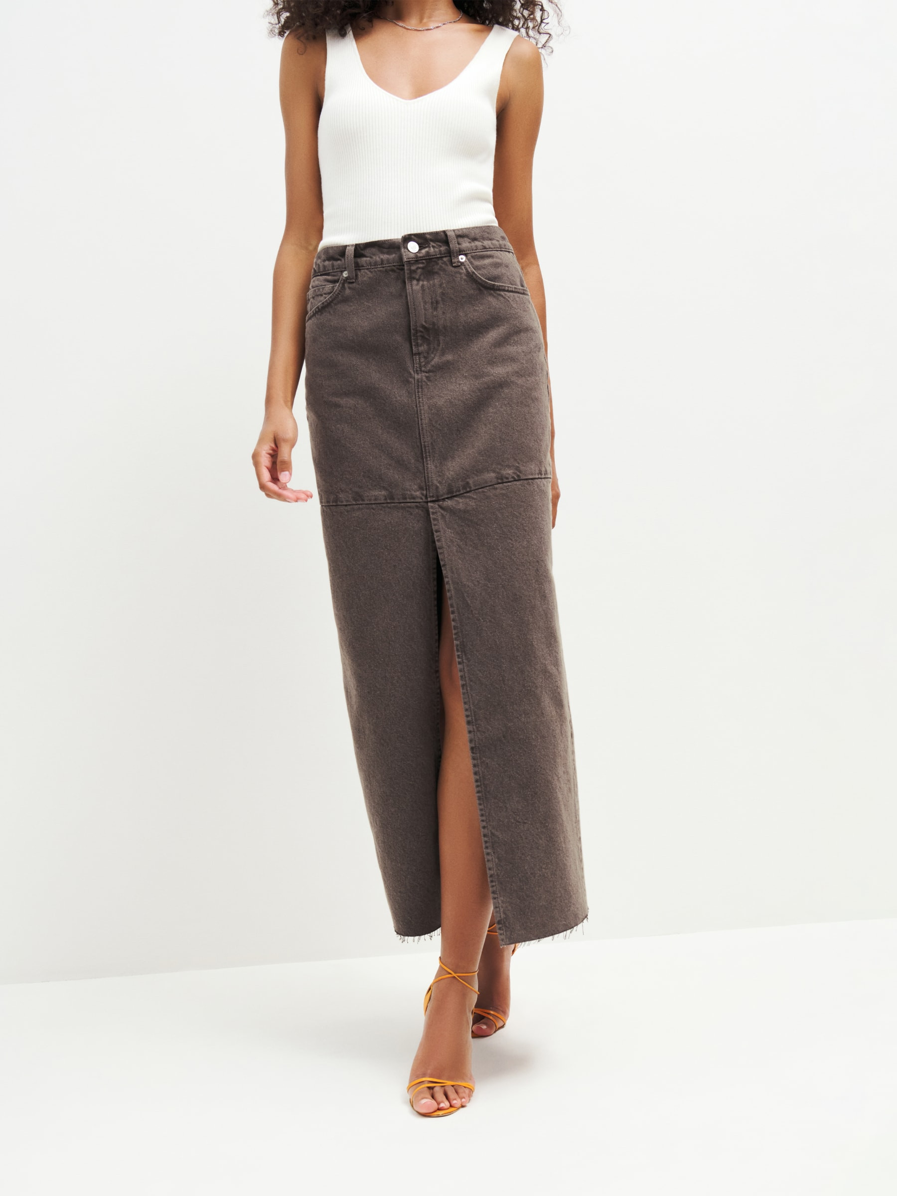 Tazz Maxi Denim Skirt | Reformation (Global)