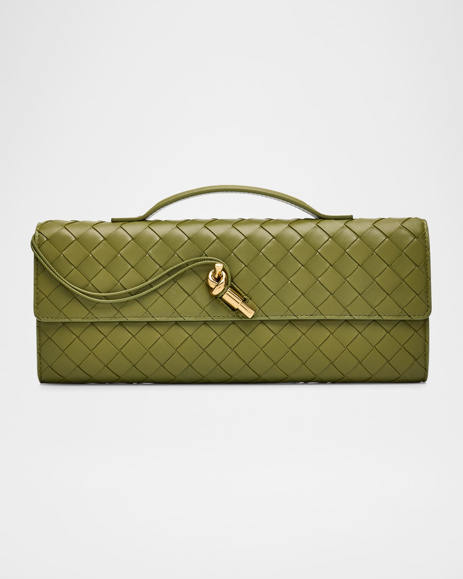 Bottega Veneta Long Andiamo Clutch Bag with Handle | Neiman Marcus