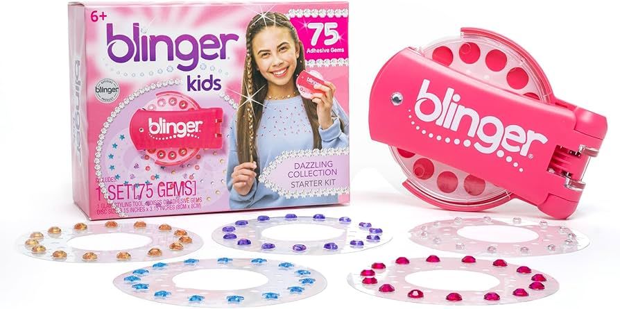 Blinger Dazzling Collection - Comes with Glam Styling Tool & 75 Gems - Load, Click, Bling! Hair, ... | Amazon (US)