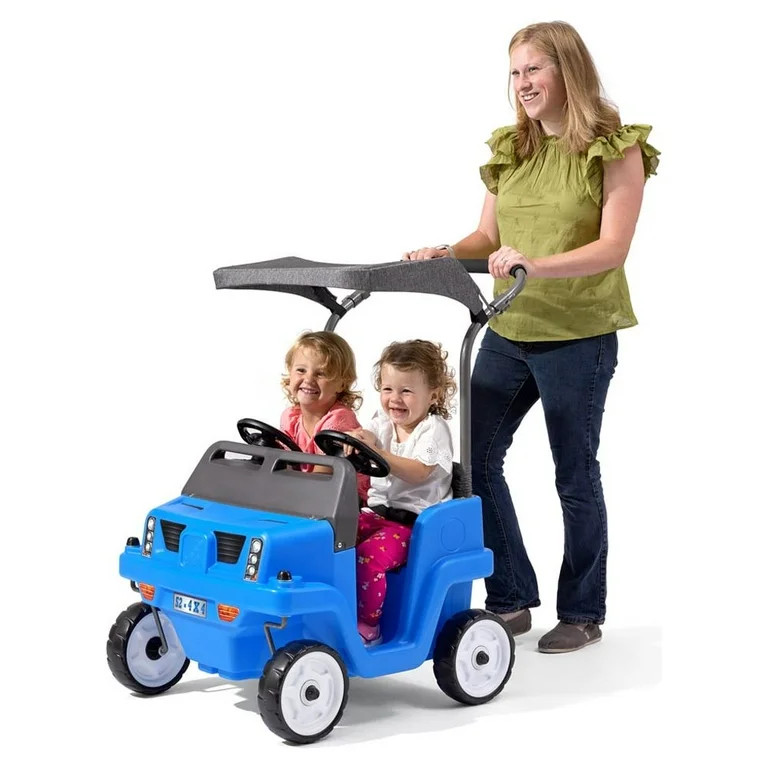 Step2 Side-by-Side Push Around SUV Blue Two-Seater Stroller Push Car for Toddlers | Walmart (US)
