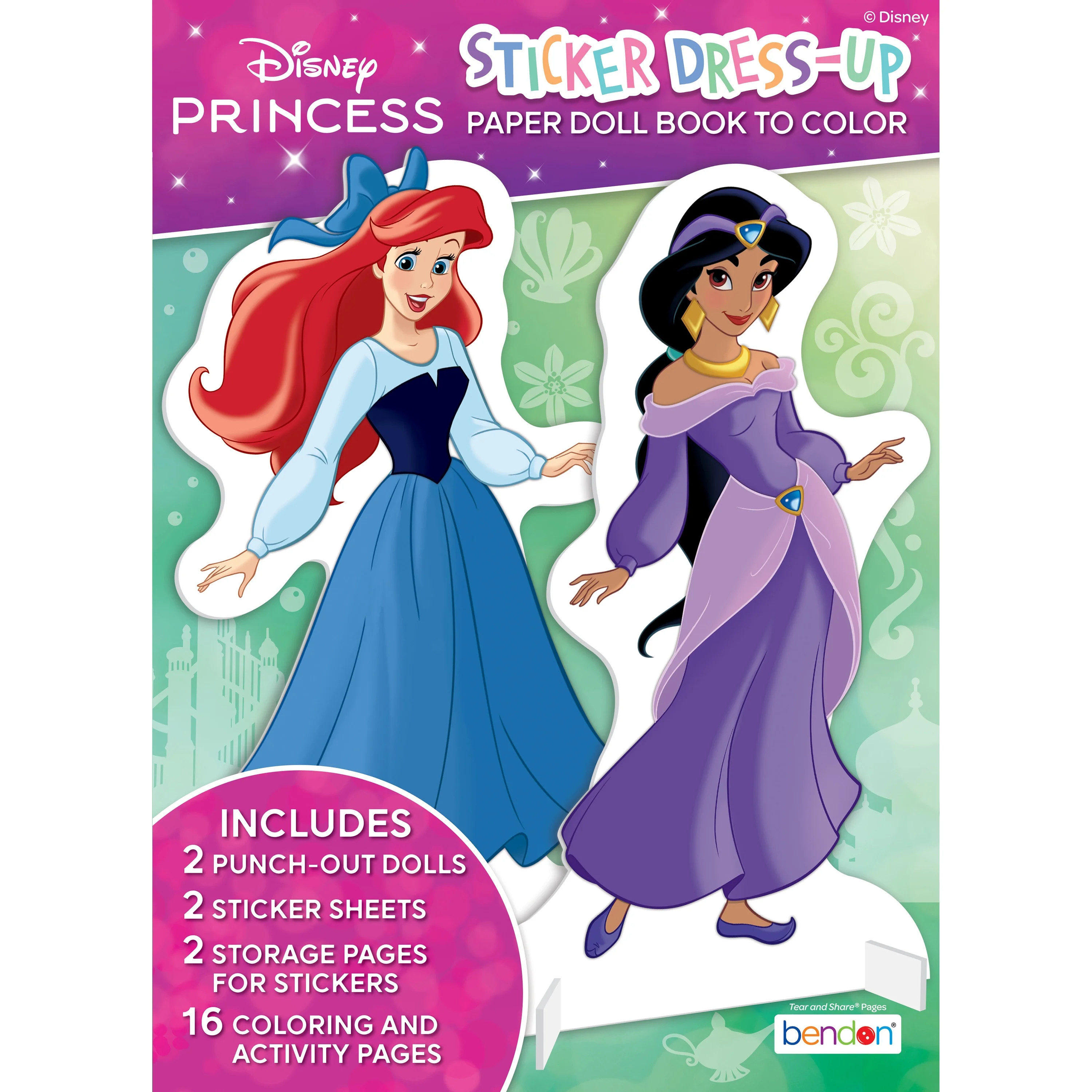 Disney Princess 16-Page Coloring and Activity Book with Paper Doll and Stickers, Paperback by Ben... | Walmart (US)