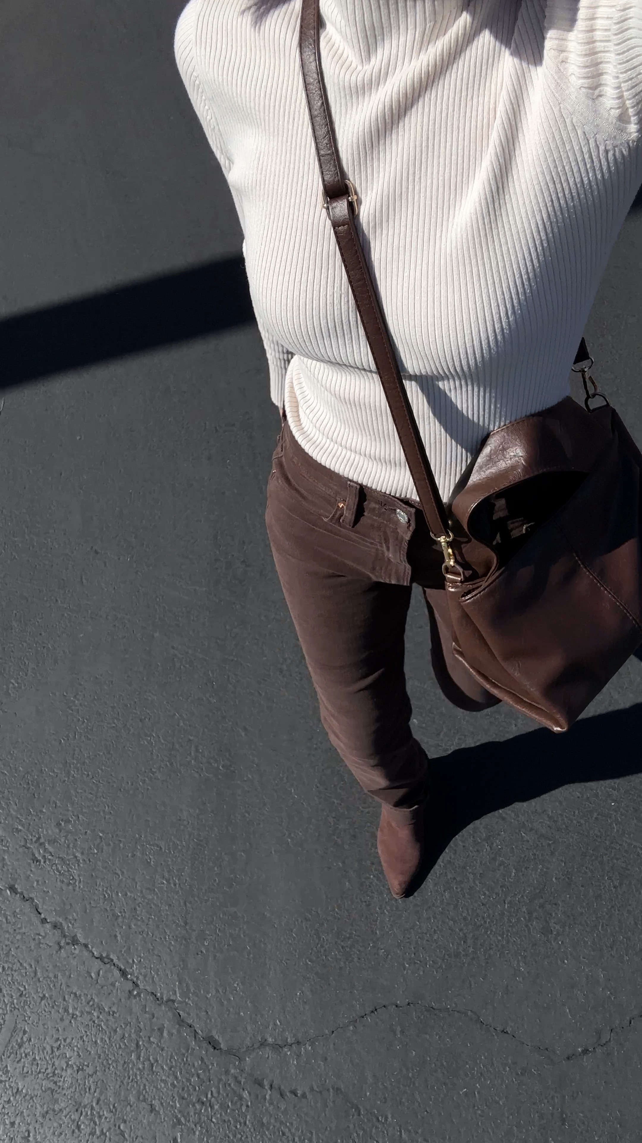 Casual Fall Outfit
Mocha Denim 
Mockneck Top