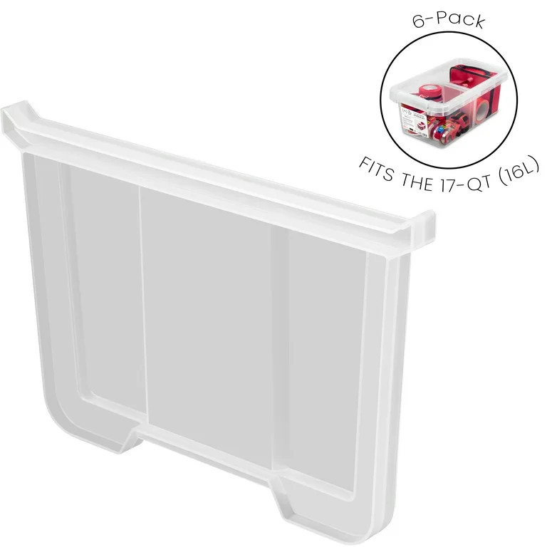 The Home Edit Additional Dividers for 17 Quart Storage Bin, Adult, Set of 6 | Walmart (US)