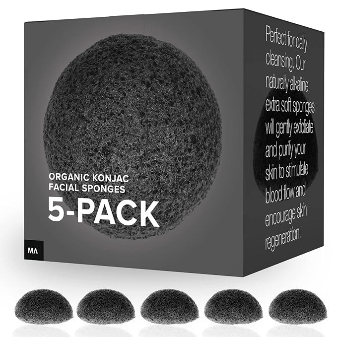 Minamul Konjac Exfoliating Organic Facial Sponge Set, Gentle daily face scrub/skincare, best bamb... | Amazon (US)