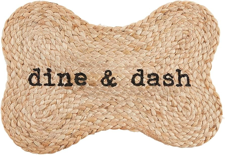 Amazon.com: Mud Pie Jute Dog Bowl Mat, Dine Dash : Everything Else | Amazon (US)