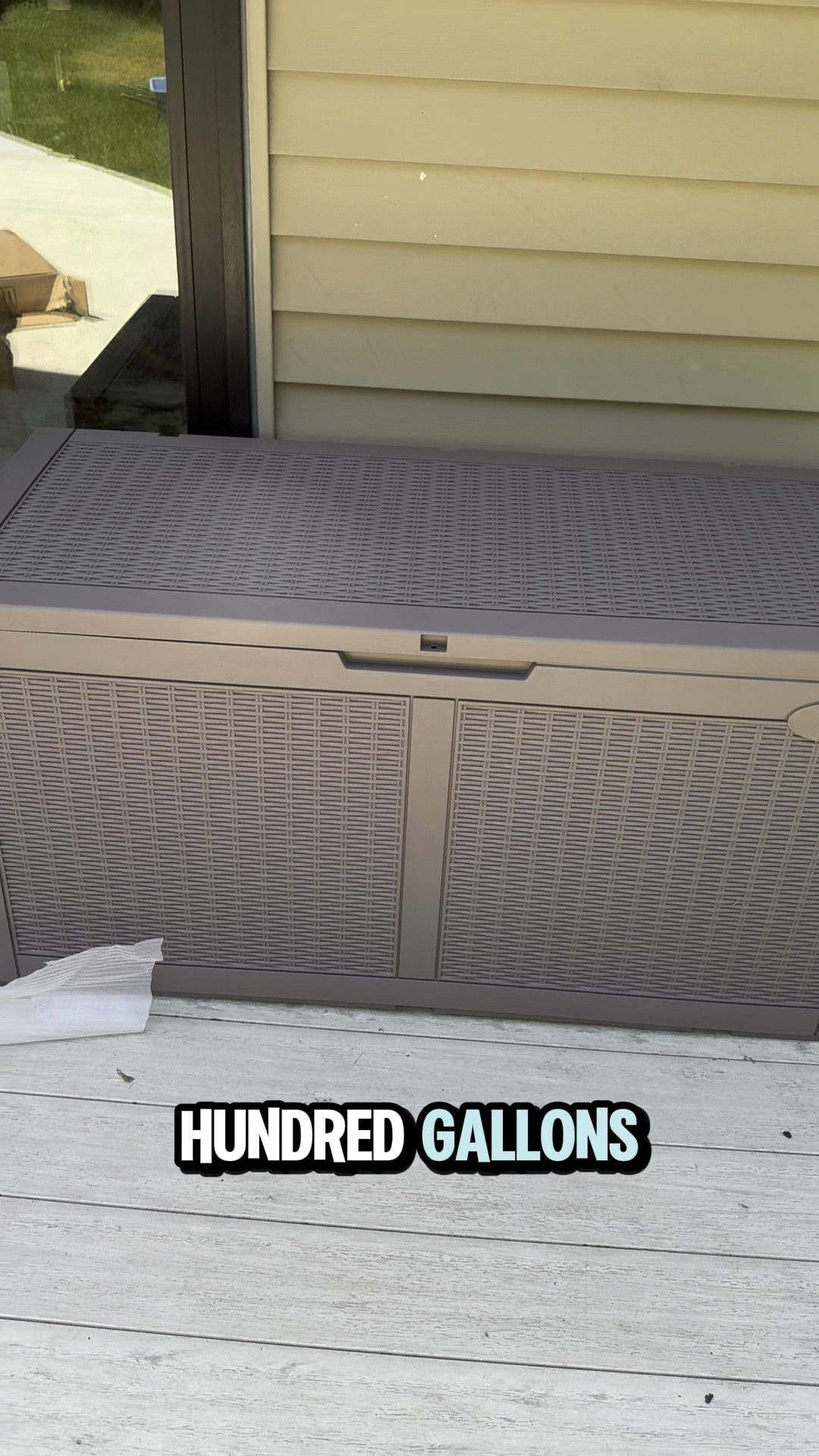 100 gallon Deck Box 
Super Sturdy 
Easy to assemble 

#LTKFamily #LTKHome #LTKSeasonal