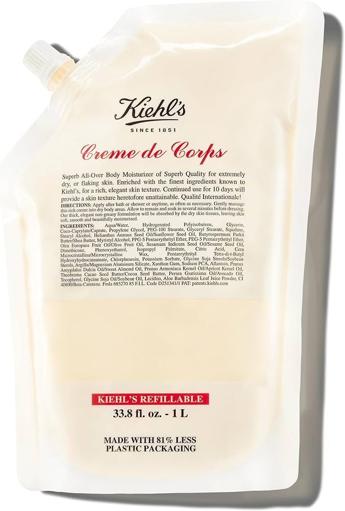 Kiehl's Creme de Corps, Rich, Luscious Body Lotion, with Cocoa Butter and Shea Butter for Fast Ab... | Amazon (US)