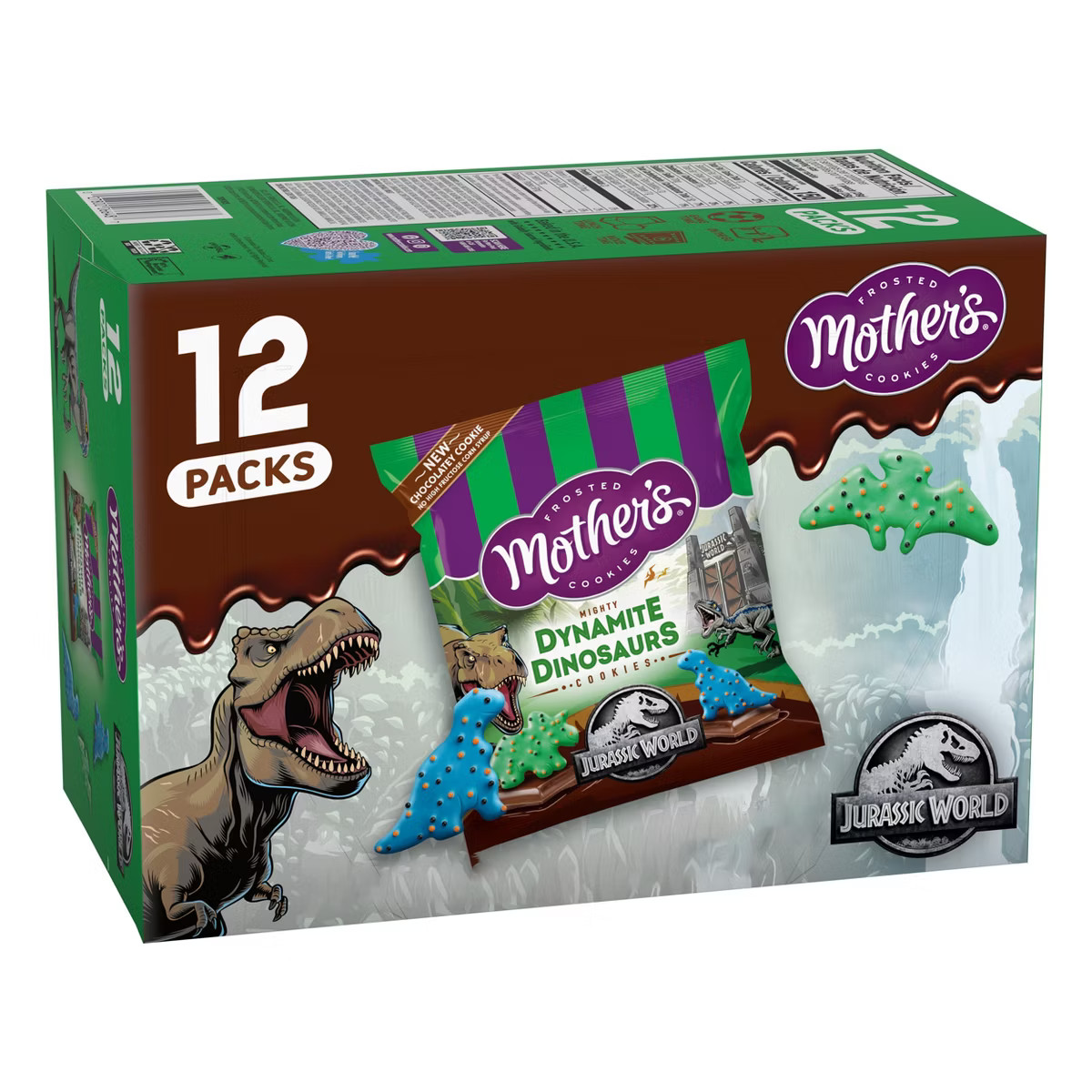 Mother's Cookies Chocolate Vanilla Dynomite Dinosaurs - 1oz/12pk | Target