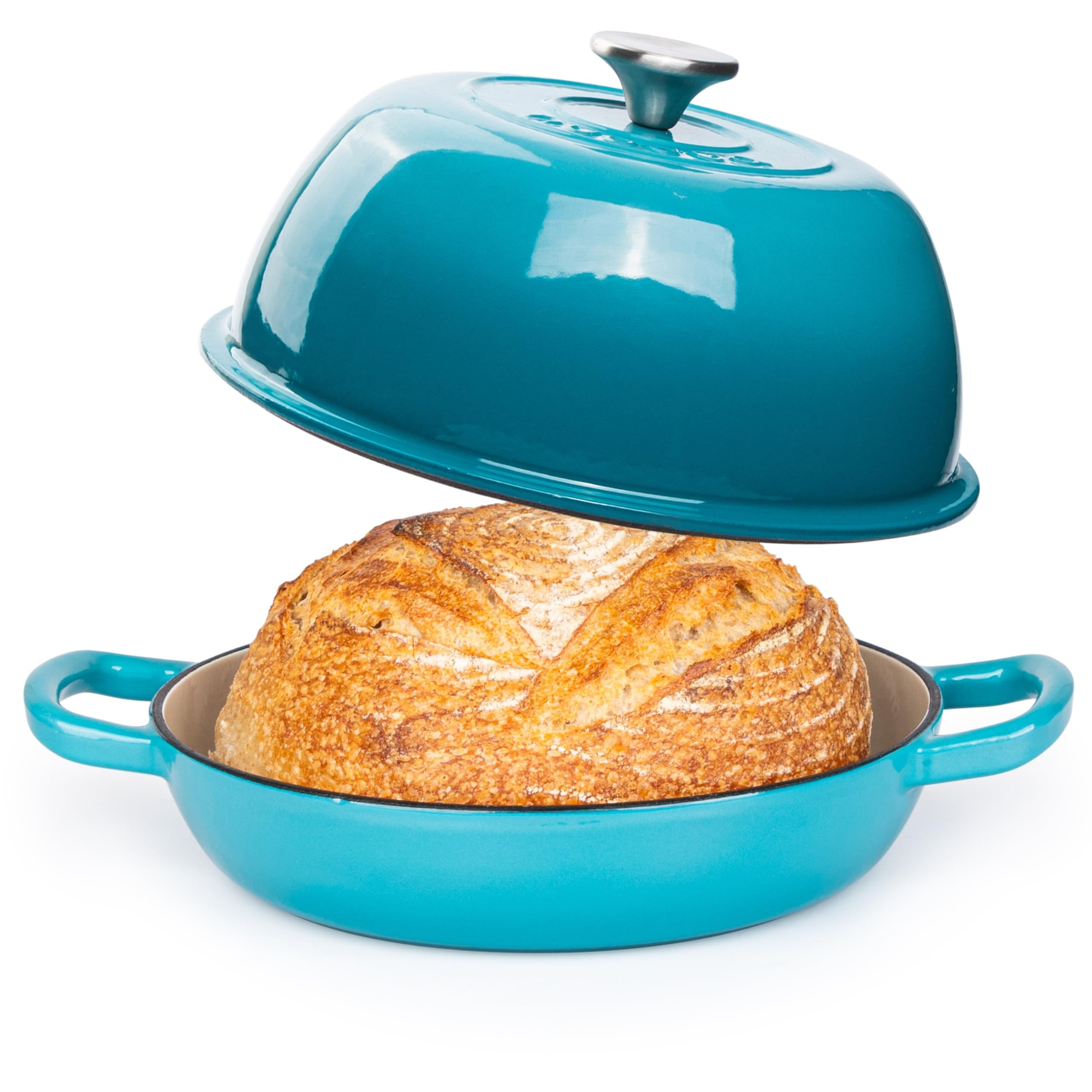 Enamelled Cast Iron Dutch Oven Pot – Dutch Oven For Sourdough Bread Baking – Cast Iron Bread ... | Amazon (US)