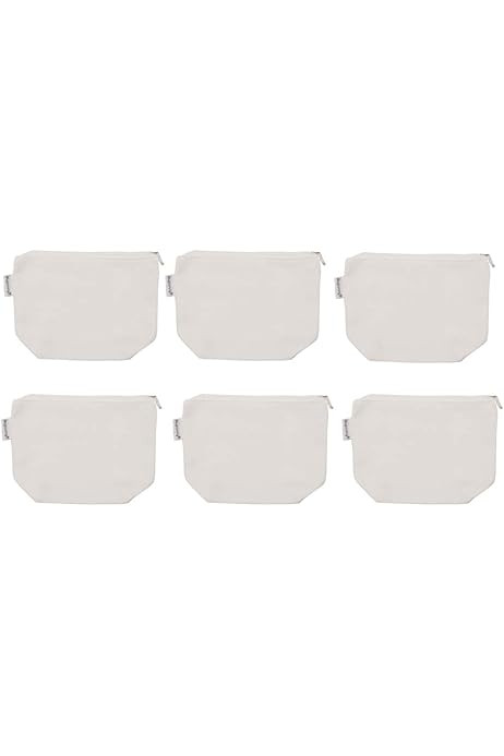 White Travel Makeup Bag for Women (6 Pack) | Amazon (US)