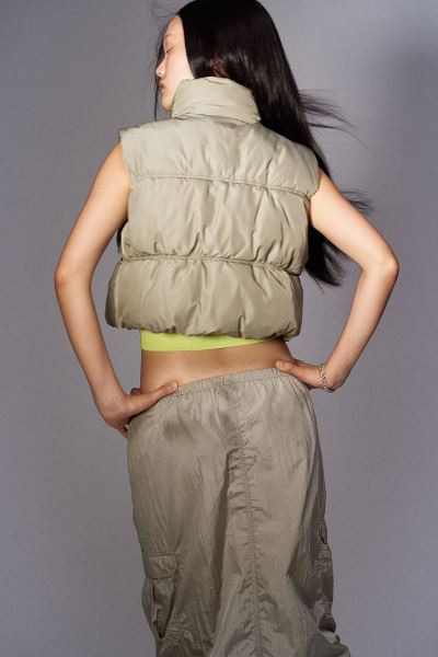 Puffer Vest - Light beige - Ladies | H&M US | H&M (US + CA)