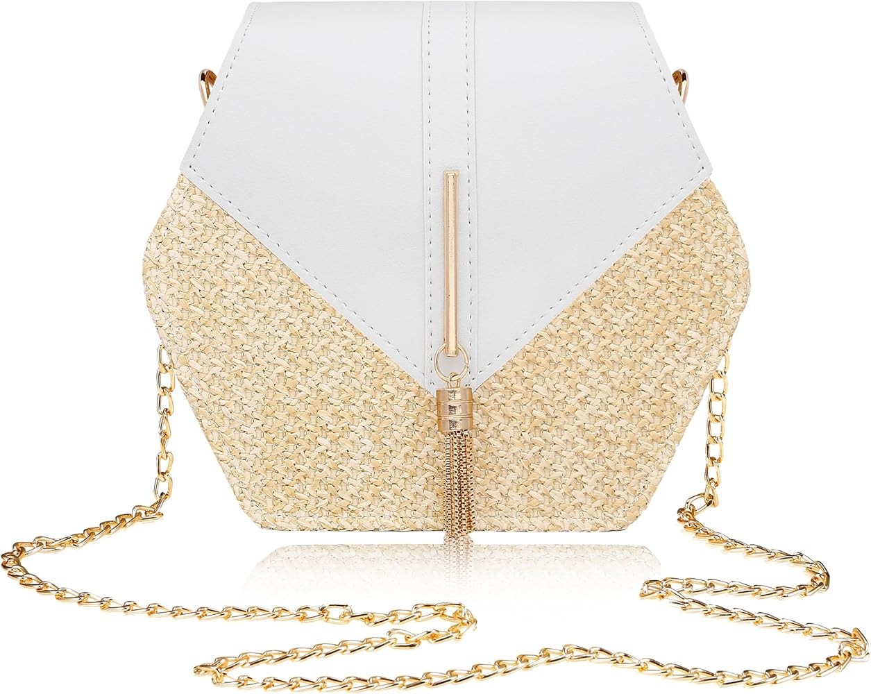 COOKOOKY Straw Bag for Women Crossbody Bags Summer Beach Purse Shoulder Bag Beach Essentials for ... | Amazon (US)