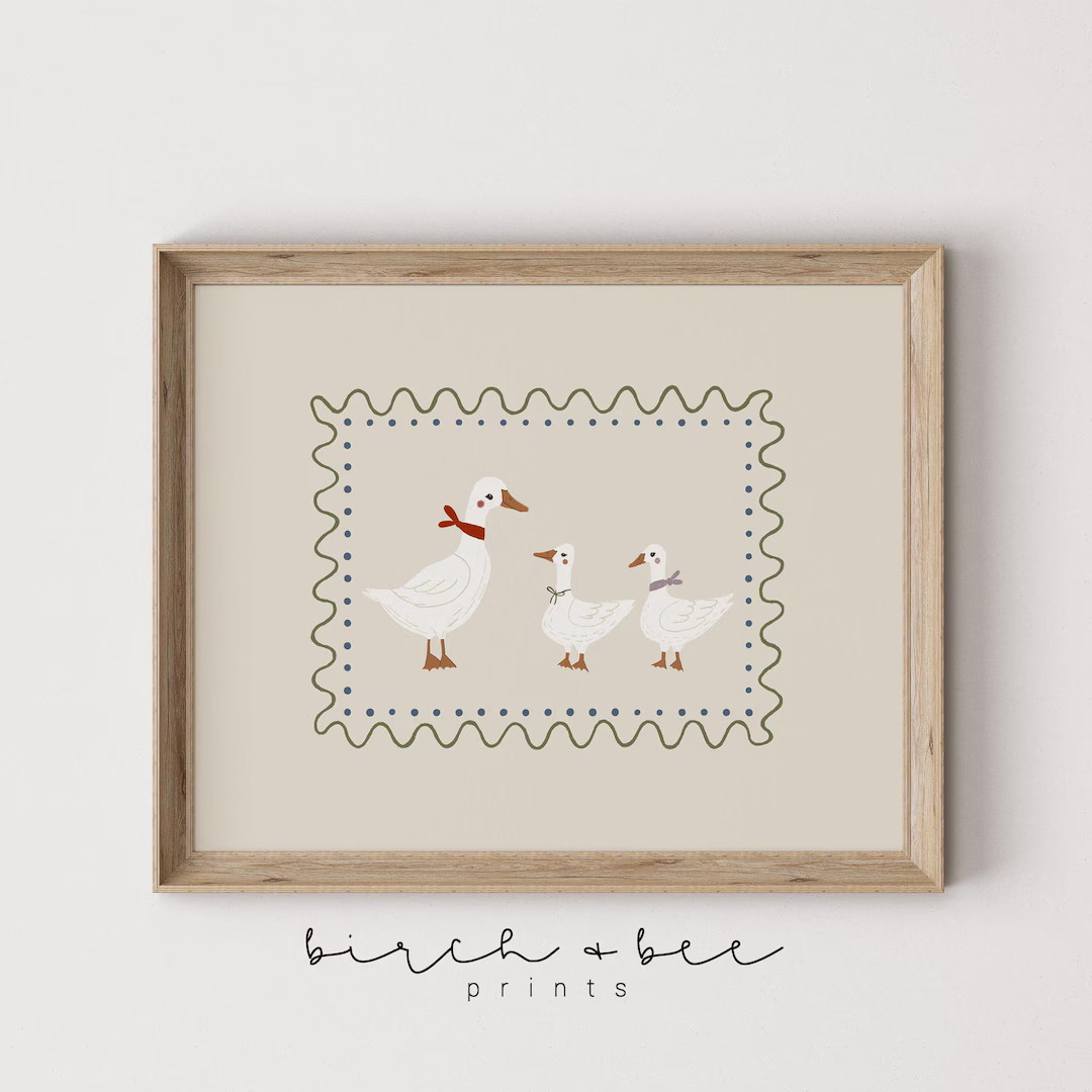 Goose Nursery Art | Cute Nursery Prints | Nursery Artwork Printable #320 - Etsy | Etsy (US)
