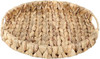 Click for more info about YRMT Water Hyacinth Serving Tray Round Woven Tray with Handles Boho Decorative Tray for Breakfast...