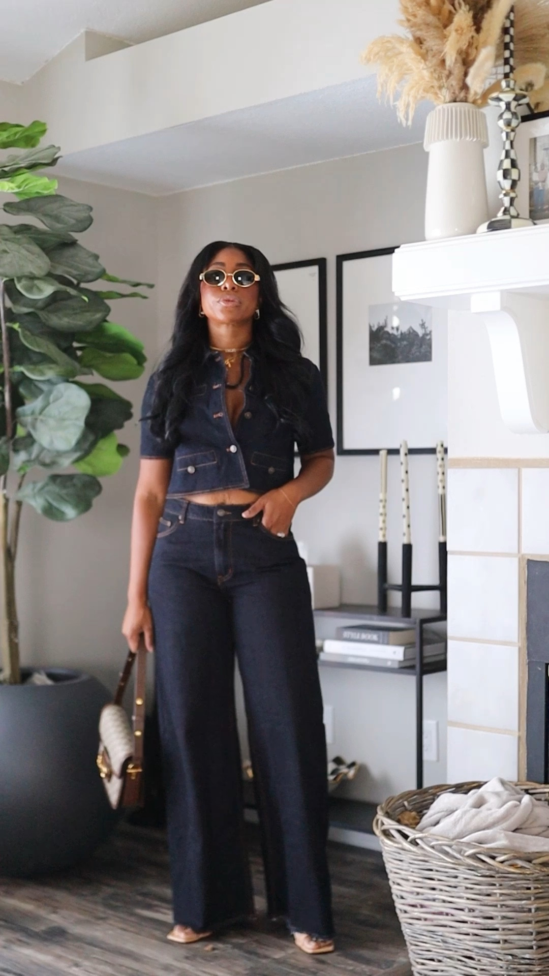 Denim on denim fall outfit idea! Both pieces are under $100 and so freaking cute!! I got a medium in both top and bottom! 

#LTKFindsUnder100 #LTKVideo #LTKSeasonal