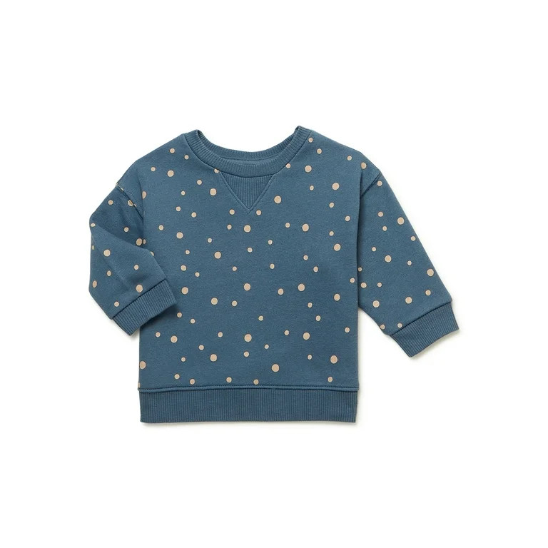 easy-peasy Baby Print French Terry Crew Sweatshirt , Sizes 0/3-24 Months | Walmart (US)
