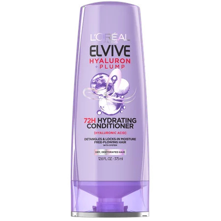 L Oreal Paris Elvive Hyaluron Plump Hydrating Conditioner with Hyaluronic Acid 12.6 fl oz | Walmart (US)