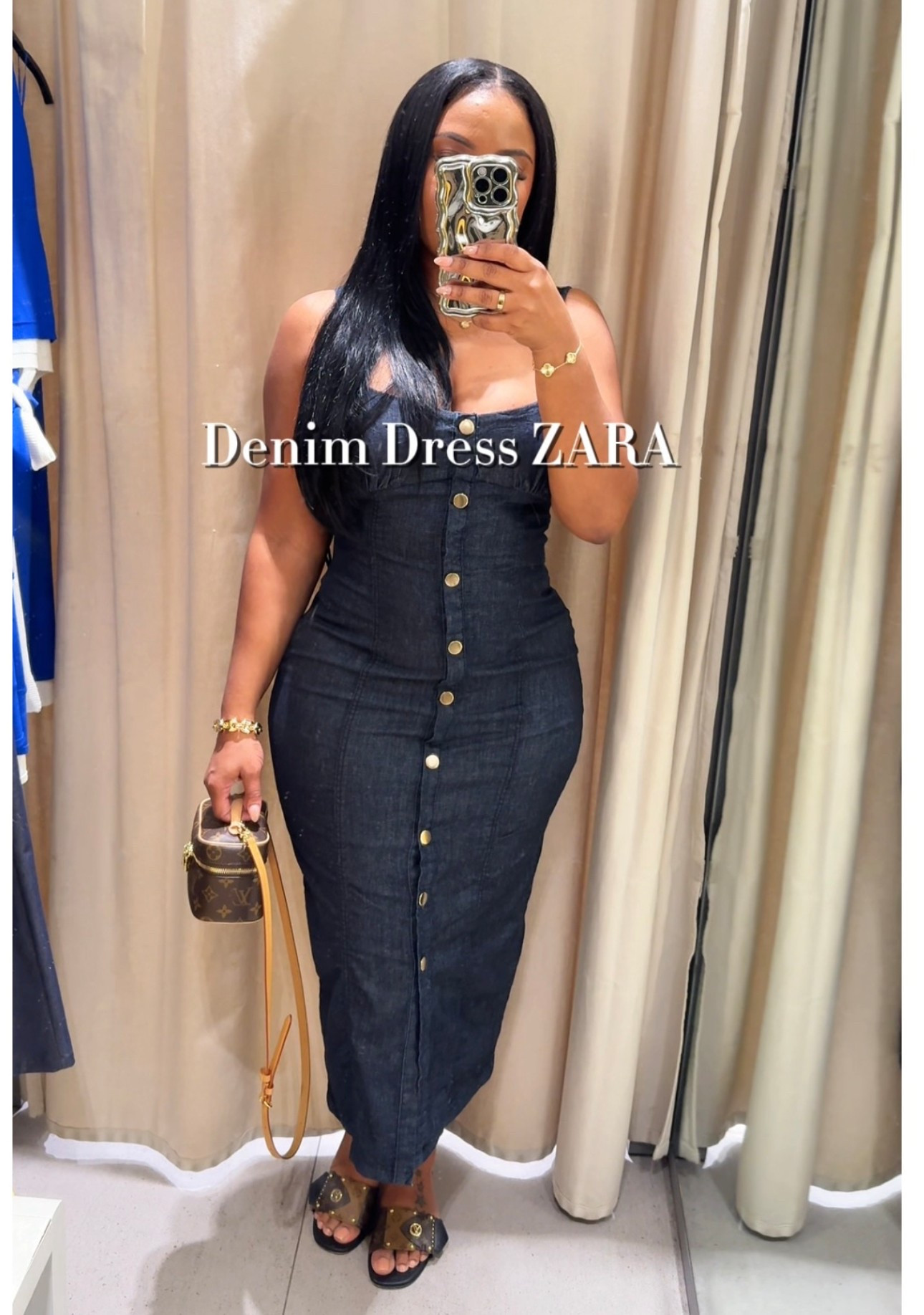 Vacation Outfit
Zara Denim dress 

Size medium 5”3 170lb 
Halter neck dress with V-neckline and metal appliqué. Front cutout detail and side ruching at the waist. Hem with back vent.
Back hidden in-seam zip closure.

#Outfitinspiration #fashionstyle #outfitideas #spring #springfashion #simpleoutfit #summer #momoutfit #casualoutfit #zara #denimdress


#LTKFindsUnder100 #LTKStyleTip #LTKOver40