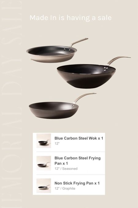 I needed some new cookware and have heard amazing things about Made In. Ordered a wok, non-stick and blue carbon steel frying pan (they’re non-toxic too)