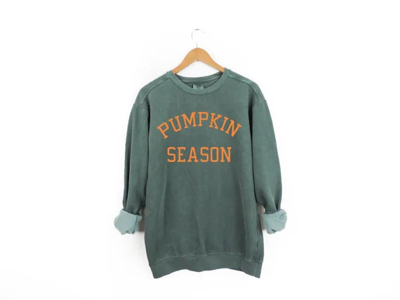 New Pumpkin Season Comfort Colors Crewneck Sweatshirt Pullover - Etsy | Etsy (US)