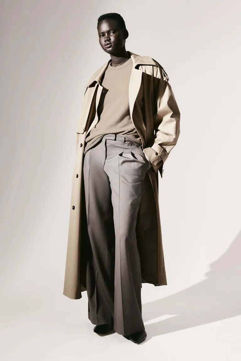 Oversized cashmere jumper - Dark beige - Ladies | H&M GB | H&M (UK, MY, IN, SG, PH, TW, HK)
