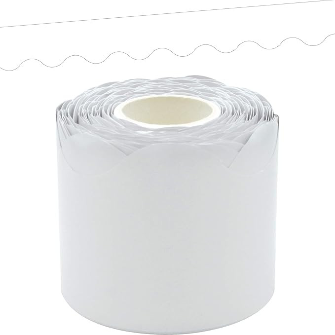 Teacher Created Resources White Scalloped Rolled Border Trim - 50ft - Decorate Bulletin Boards, W... | Amazon (US)