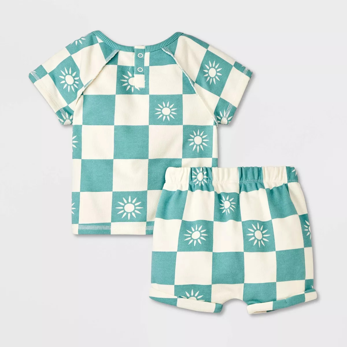 Grayson Mini Baby Checker Pocket Tee + Shorts Set - Blue | Target