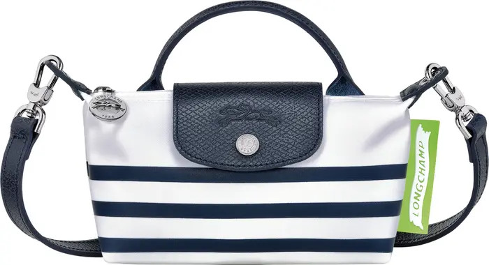 Le Pliage Marinière Recycled Canvas Cosmetics Case | Nordstrom