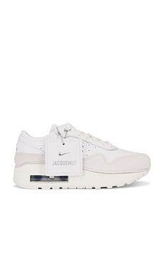 Nike X Jacquemus Air Max 1 Sneaker in Summit White, Metallic Silver, & Sail from Revolve.com | Revolve Clothing (Global)