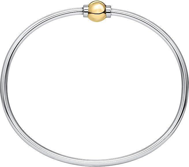 The Traditional Sterling Silver & 14K Yellow Gold Clad Single Ball Threaded Bracelet from Cape Co... | Amazon (US)