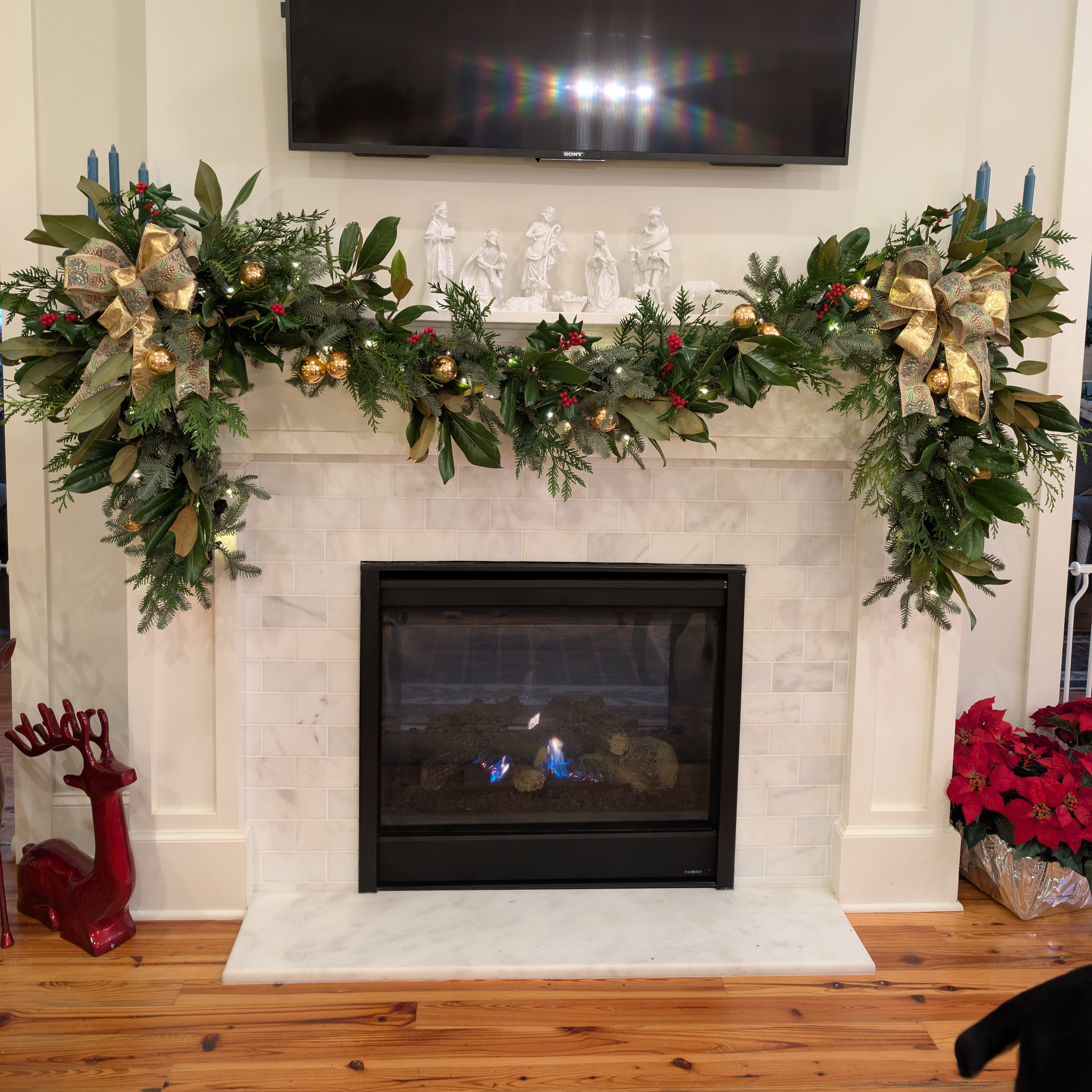 This battery operated pre lit garland from balsam hill is perfect if you don't have an outlet near your mantel!

#LTKHoliday #LTKSeasonal #LTKHome