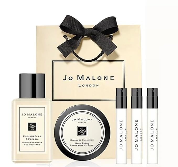 Jo Malone Travel Size Signature Scent Vial Women Cologne and Cream Holiday Gift Set (5 piece tota... | Amazon (US)