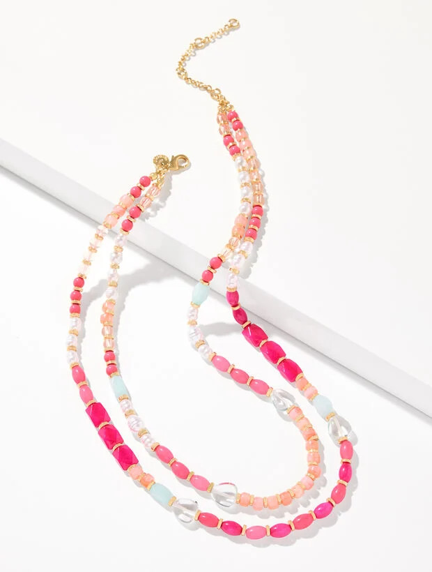 Delightful Beaded Layer Necklace | Talbots