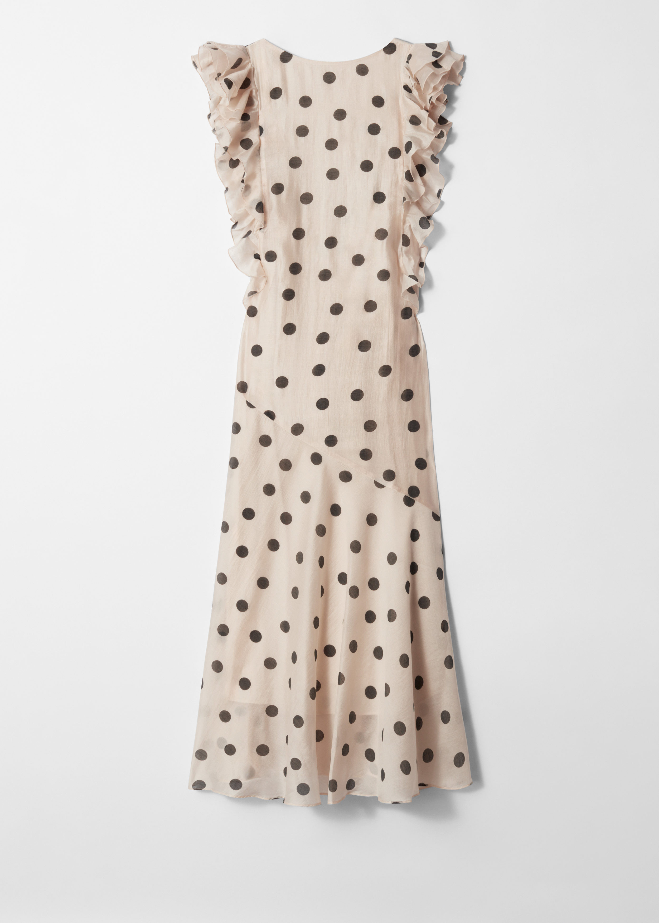 Gerüschtes Maxikleid - Beige/Gepunktet - & Other Stories DE | & Other Stories EU