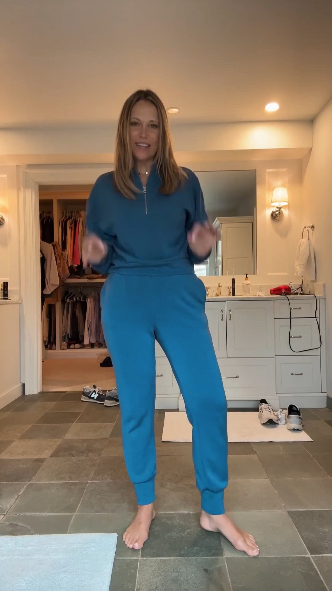 A blue sweat set that strikes the perfect balance between comfort and style. It feels relaxed but still looks elevated, making it easy to wear from day to day. A simple set that comes together effortlessly while still looking polished.

#LTKSeasonal #LTKMidsize #LTKOver40