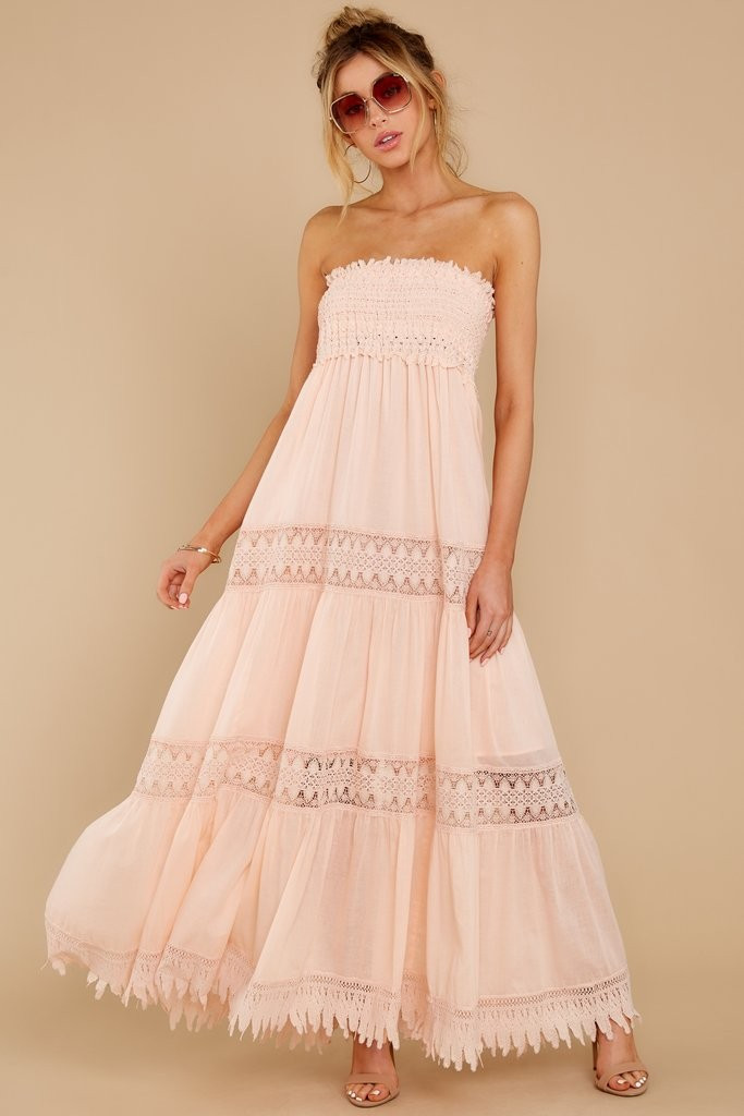 Closer To Me Blush Maxi Dress | Red Dress 