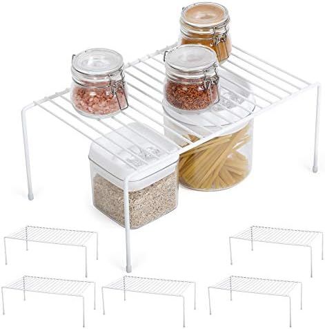 Smart Design Cabinet Storage Shelf Rack - Medium (8.5 x 13.25 Inch) - Non-Slip Feet - Steel Metal... | Amazon (US)