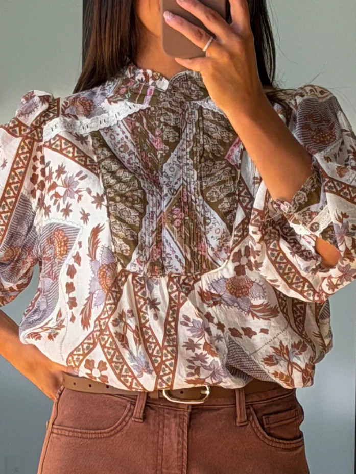 Saffron Patchwork Blouse | Shop Talulah