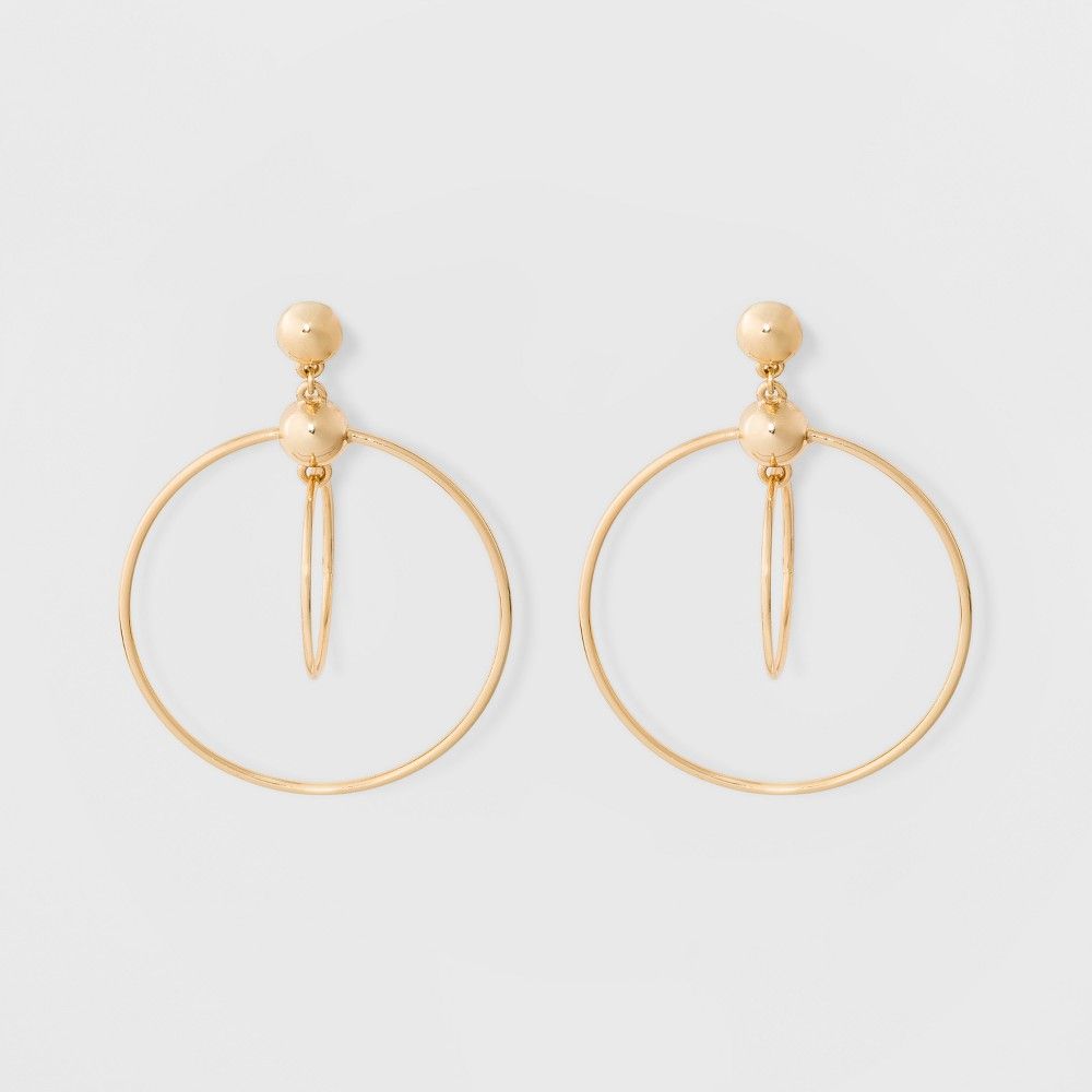 Sugarfix by BaubleBar Modern Hoop Earrings - Gold, Girl's | Target