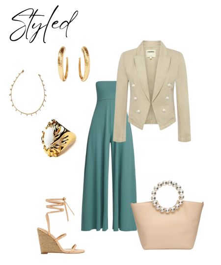Love a comfortable jumpsuit you can dress up or down for spring. Layer with a neutral blazer or jacket, woven spring bag and fun jewelry.

#LTKstyletip #LTKshoecrush #LTKSeasonal