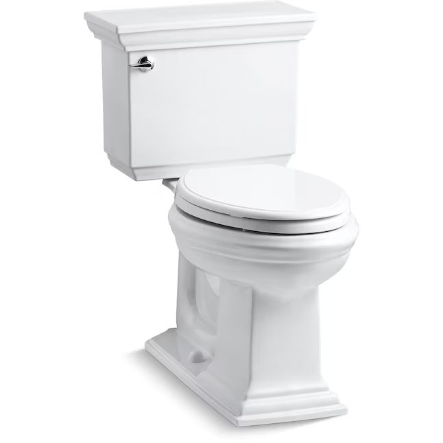 KOHLER Memoirs White Elongated Chair Height 2-piece WaterSense Soft Close Toilet 12-in Rough-In 1... | Lowe's